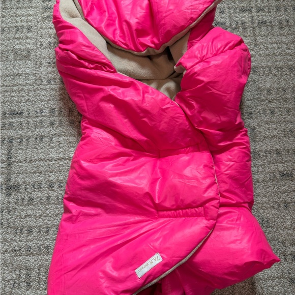 PINK 7AM NIDO FLUFFY Multifunctional Baby Car Seat Winter Cover (L 6-18 months) - Picture 9 of 11